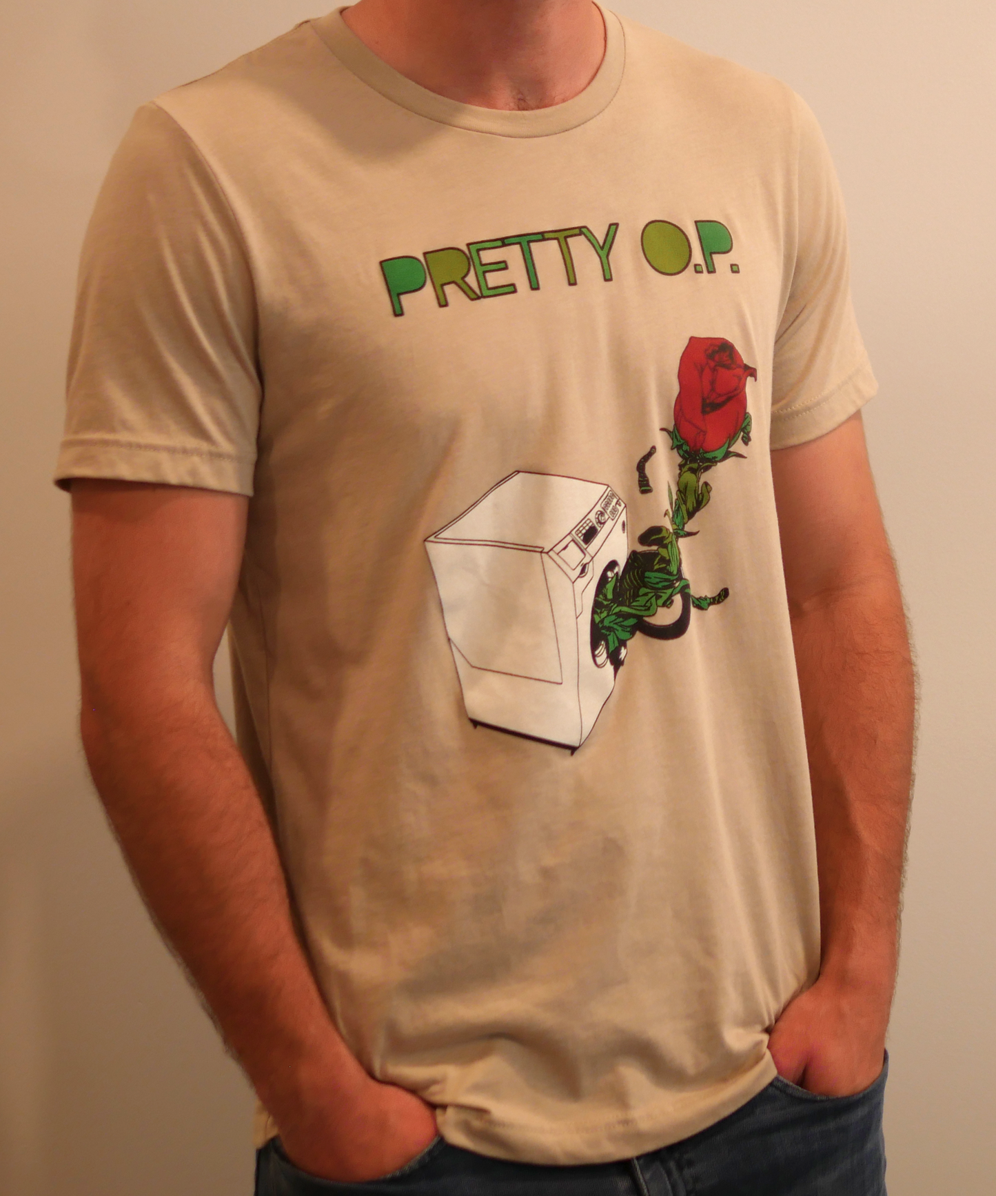 Pretty O.P. Clothes Rose T-shirt - Dry (Tan)