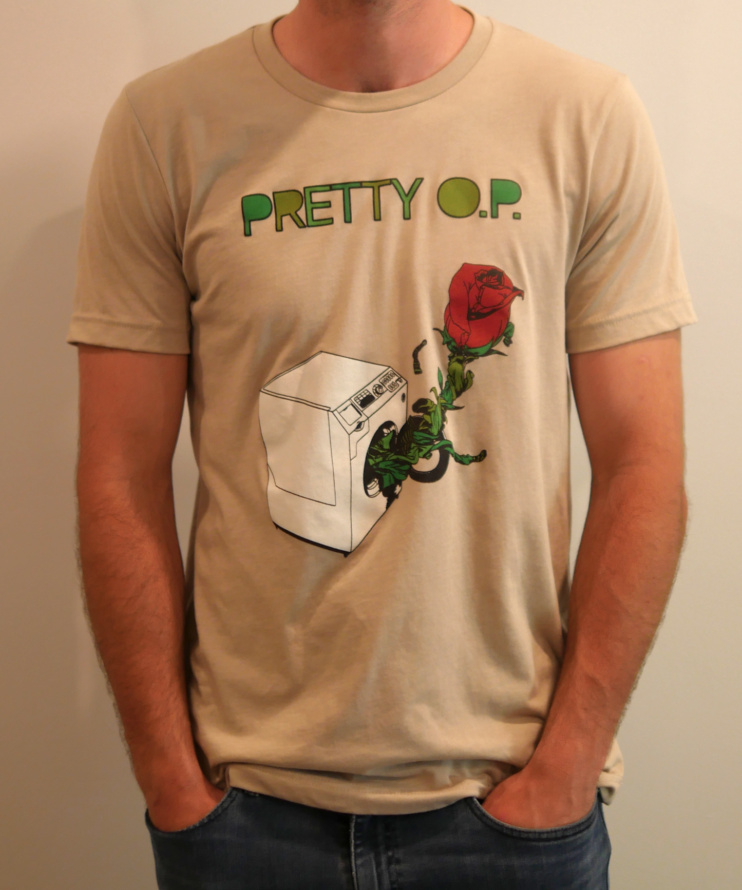 Pretty O.P. Clothes Rose T-shirt - Dry (Tan)