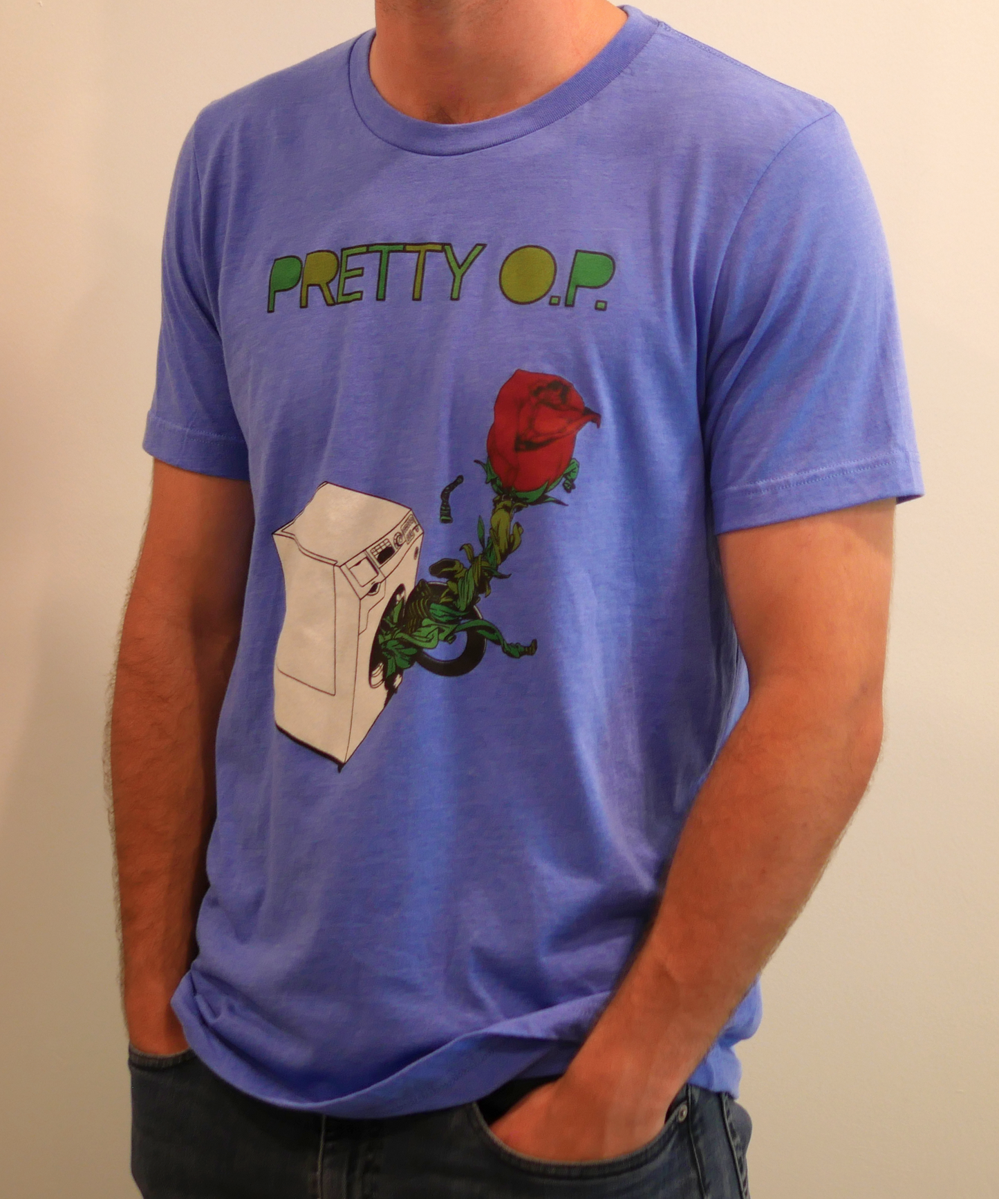 Pretty O.P. Clothes Rose T-shirt - Wash (Blue)