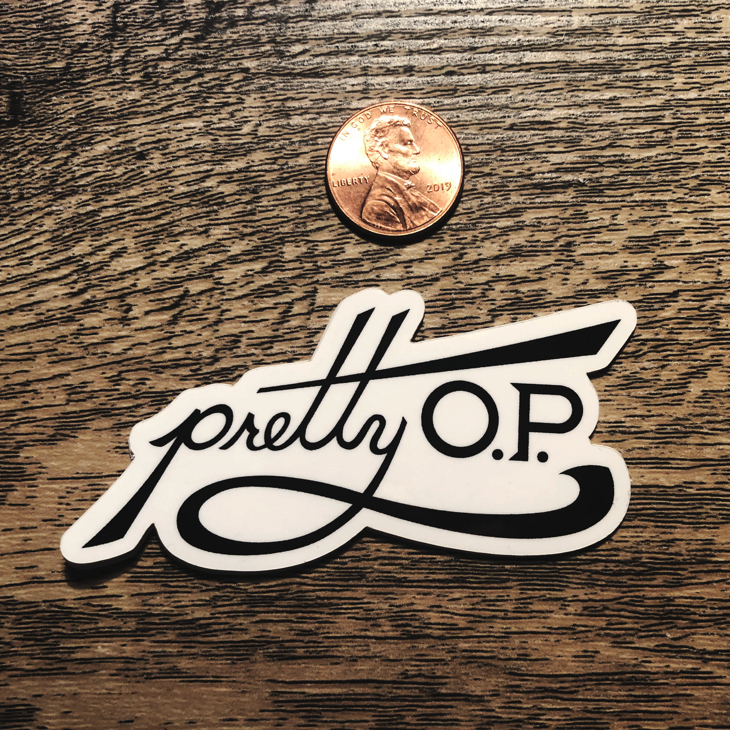 Pretty O.P. Logo Sticker